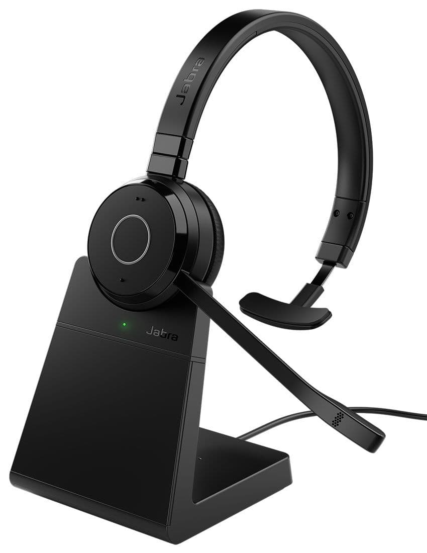 Jabra Evolve 65 TE Wireless (Bluetooth) Mono Headset UC USB-A with Stand 6693-833-499