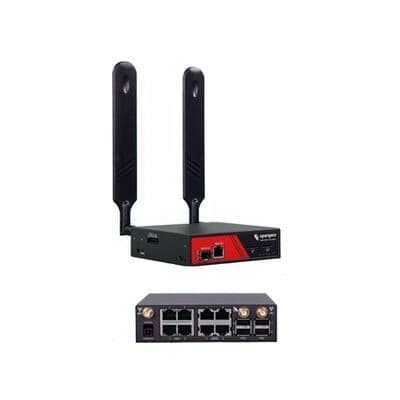 Opengear ACM7004 4 serial Cisco Straight pinout ext power GbE Ethernet or fiber SFP & 4 port GbE switch 4G LTE Global Power Supply ACM7004-5-L-GLB