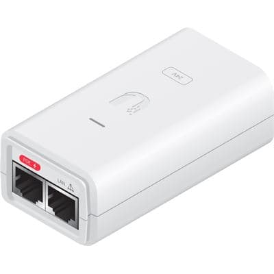 Ubiquiti PoE Injector Gigabit Ethernet Passive 24V 12W (White) POE-24-12W-G-WH