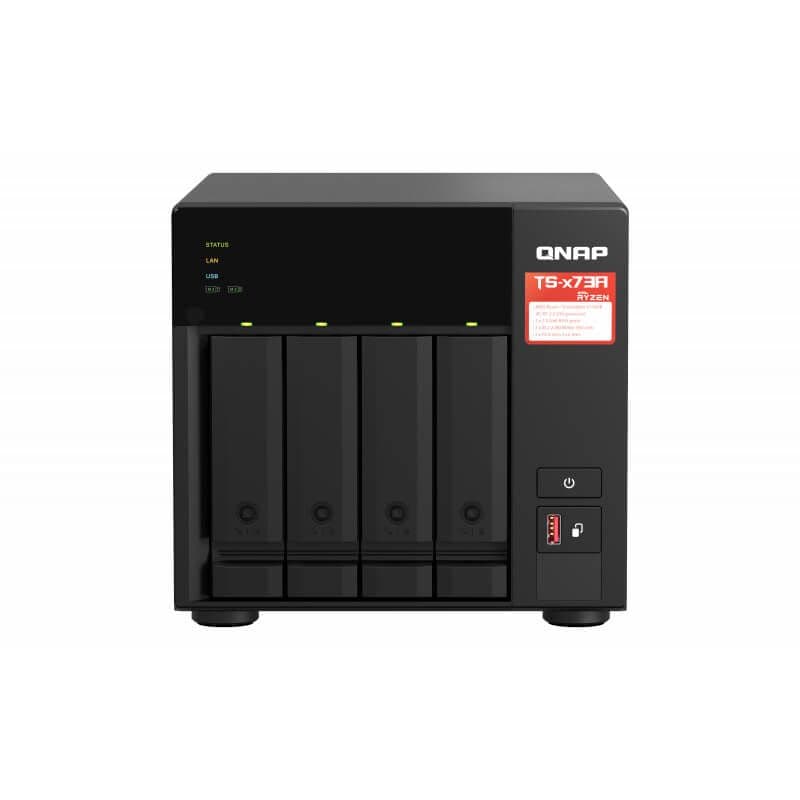 QNAP 4-Bay NAS AMD Ryzen V1500B quad-core CPU 8GB RAM TS-473A-8G