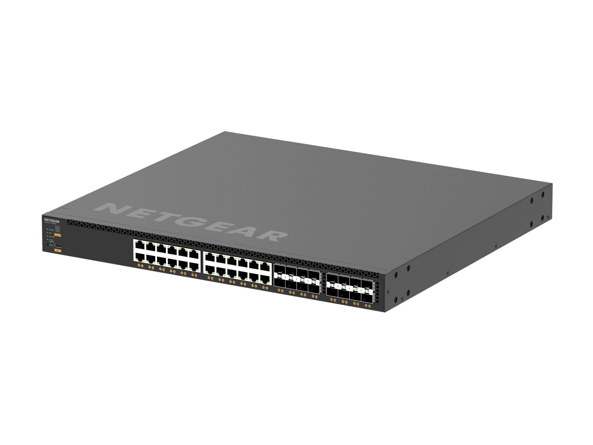 NETGEAR NETGEAR XSM4340V-100AJS AV Line 40-Port 10GigE PoE++ Managed Switch 24x 10GigE PoE++ 8x 10GigE SFP+ 8x 25G SFP28 Ports XSM4340V-100AJS