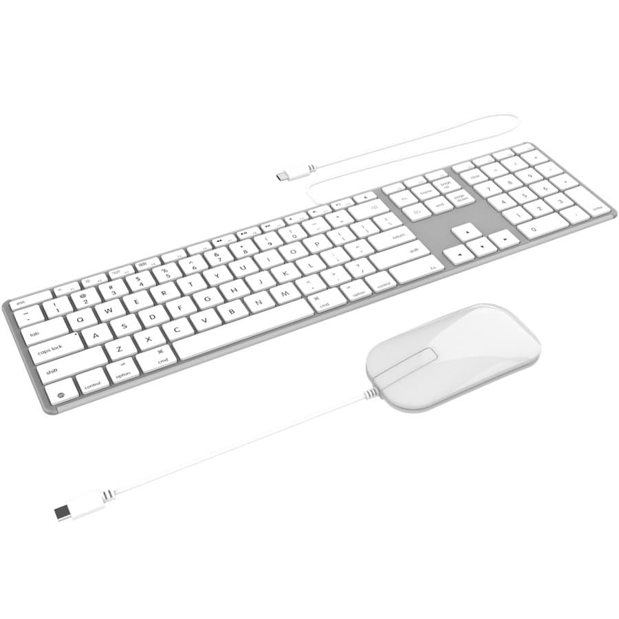 ZAGG ZAGG Keyboard Mouse Combo Education, Apple/Universal, USB-C, White 103218532