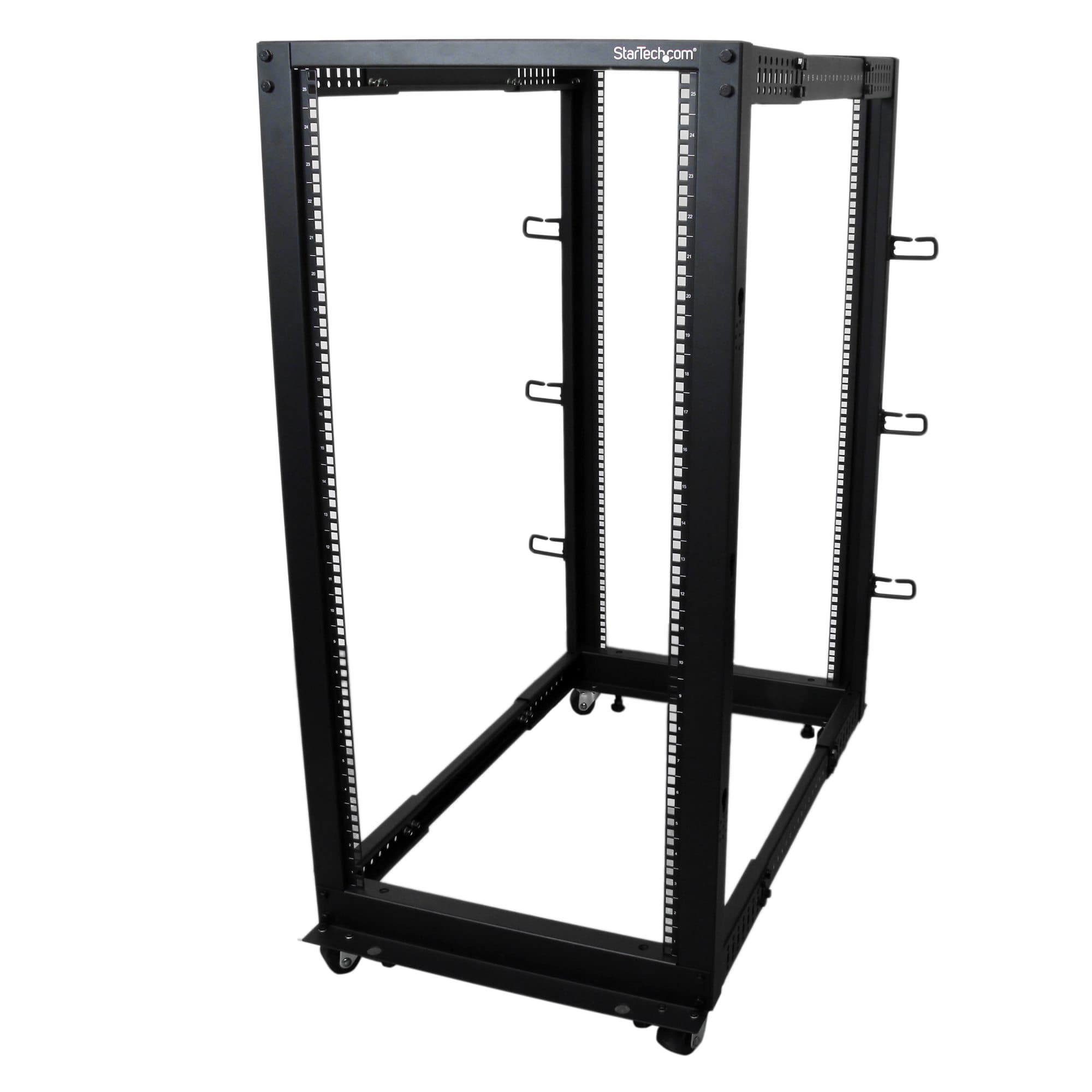 STARTECH STARTECH.COM 25U ADJUSTABLE DEPTH 56-102CM OPEN FRAME 4 POST SERVER RACK 2 YR 4POSTRACK25U