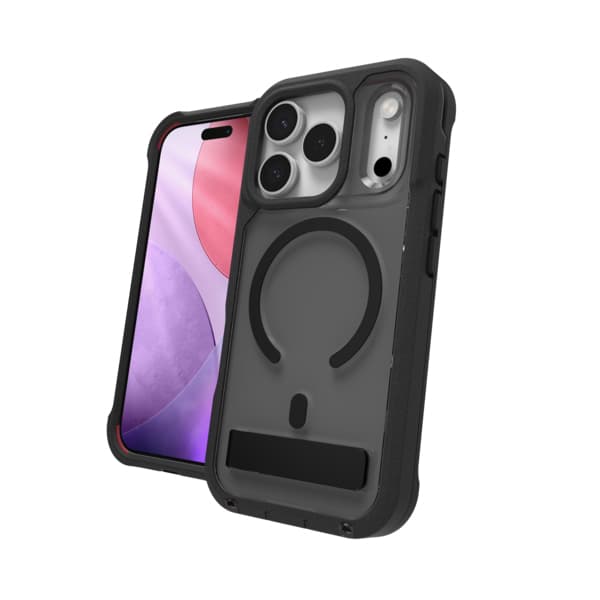 ZAGG ZAGG Rainier Snap Kickstand + Camera Control Button Case, Apple iPhone Pro Max, Smoke Blac 702320850