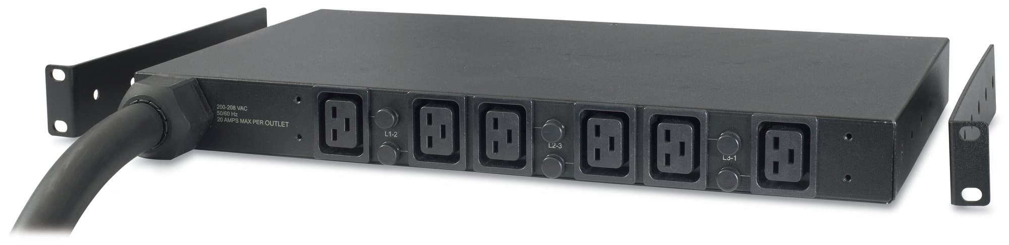 APC APC BASIC 1U RACK PDU, 400V, 32A, 22KW, C19(6), IEC-309, 2YR AP7526