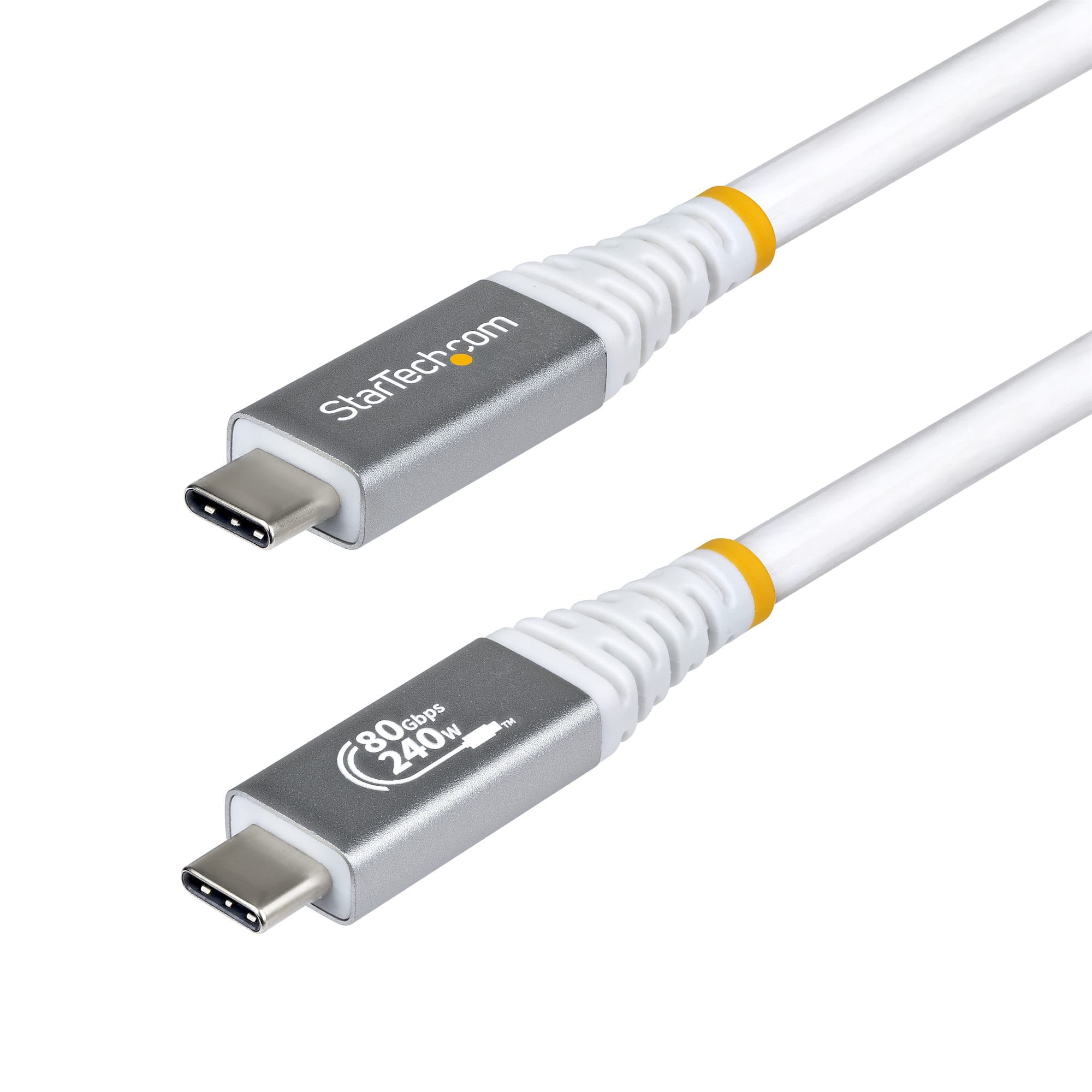 STARTECH STARTECH.COM 1.5M (5FT) USB4 CABLE, USB-IF CERTIFIED, 80GBPS, WHITE, LTW CC150CM80GUSB4CABLEW