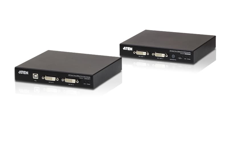ATEN ATEN USB DVI DUAL VIEW HDBASET 2.0 KVM EXTENDER CE624-AT-U