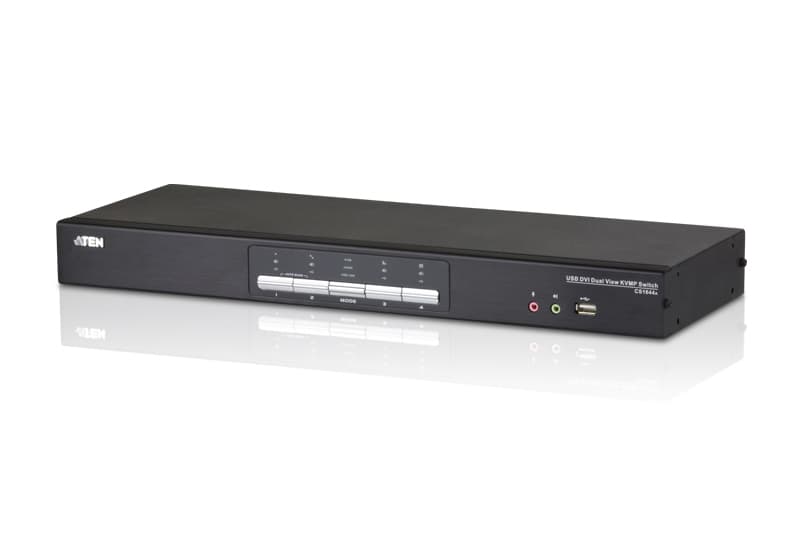 ATEN ATEN 4 PORT USB 2.0 DVI DUAL VIEW KVMP SWITCH CS1644A-AT-U