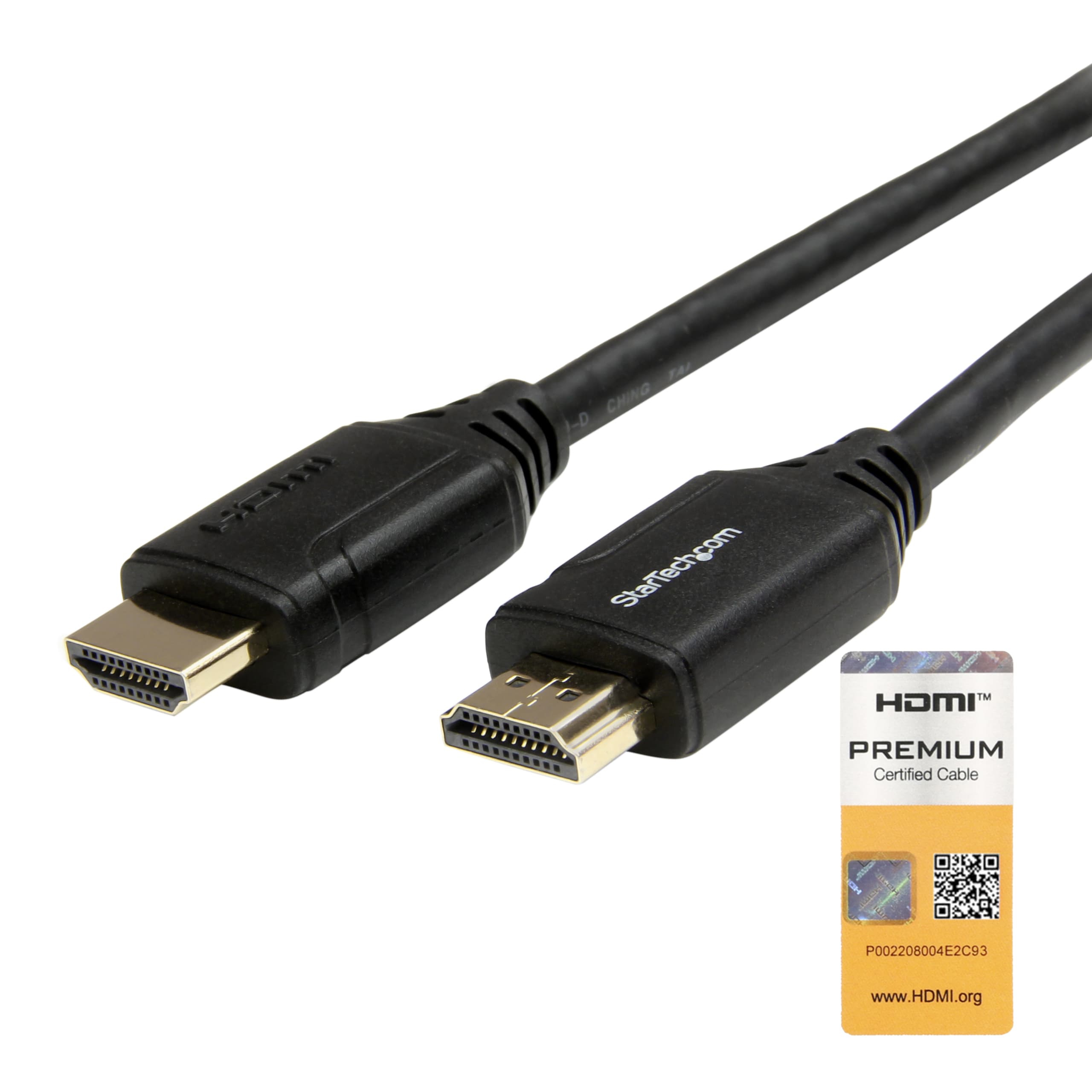 STARTECH STARTECH.COM 1M 3FT CERTIFIED PREMIUM HIGH SPEED HDMI 2.0 CABLE 4K 60HZ HDR LTW HDMM1MP