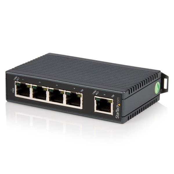 STARTECH STARTECH.COM 5 PT UNMANAGED NETWORK SWITCH - DIN RAIL MOUNT - IP30 RATED, 2 YR IES5102
