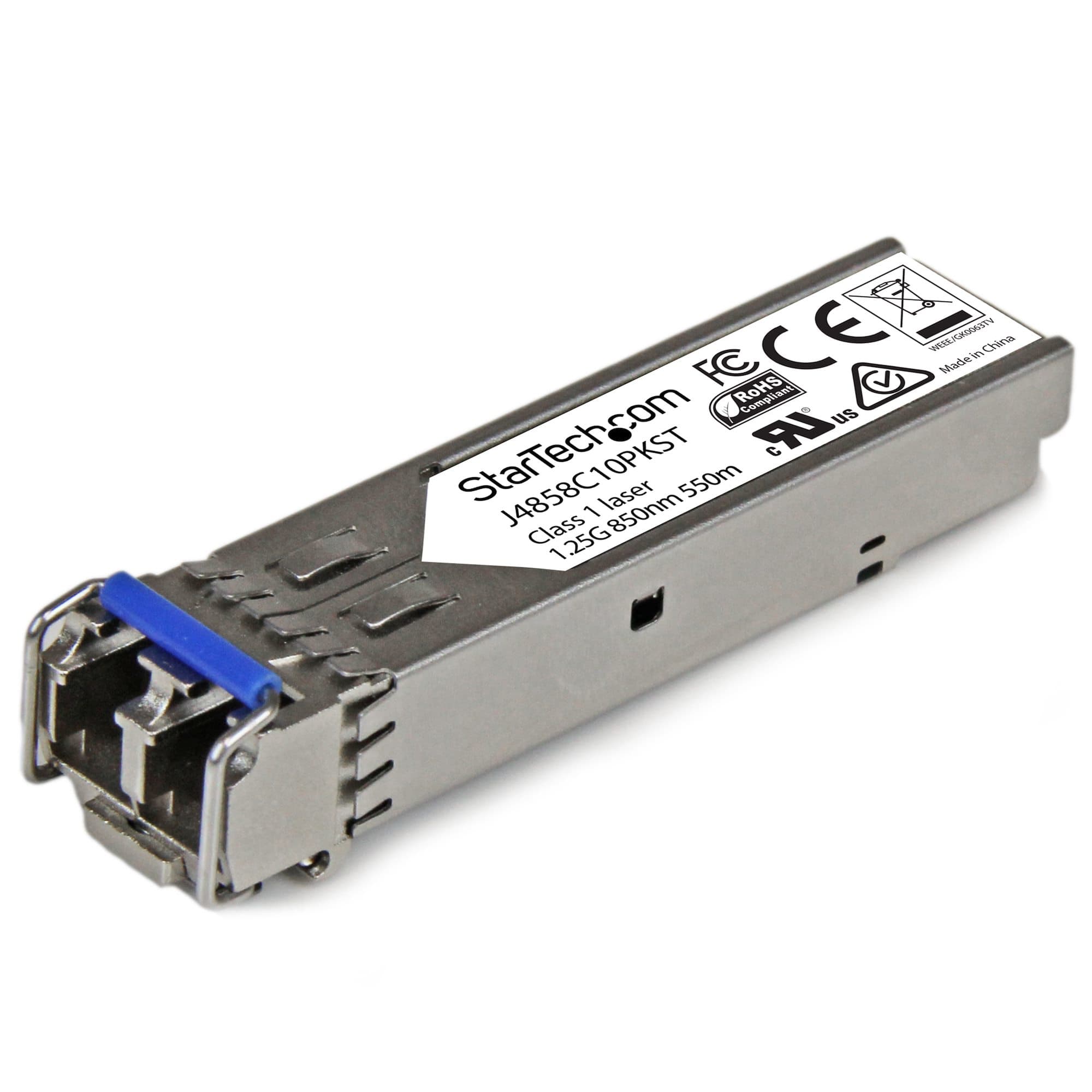STARTECH STARTECH.COM HP J4858C COMPATIBLE SFP FIBER MODULE - 1000BASE-SX - LIFETIME WARRANTY J4858C10PKST
