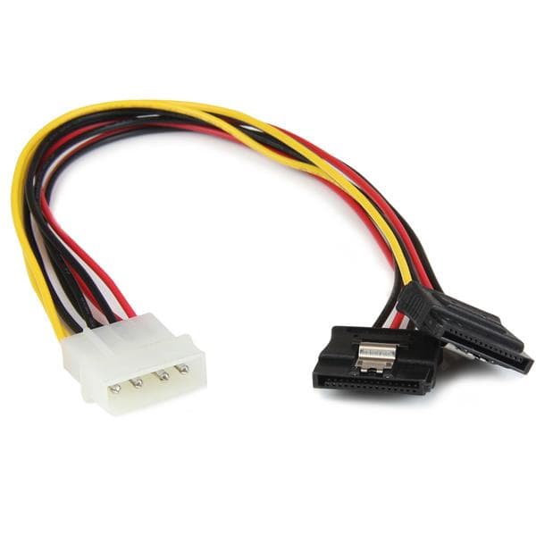 STARTECH STARTECH.COM 12IN 4 PIN LP4 TO 2X LATCHING SATA POWER Y CABLE ADAPTER LTW PYO2LP4LSATA