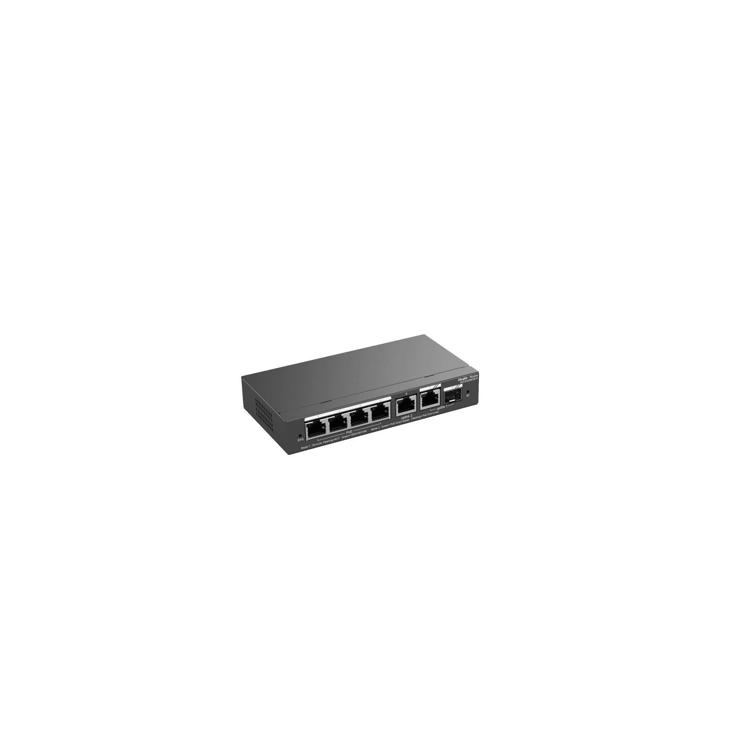 REYEE Ruijie Reyee 6P GE Smart Cloud Managed Switch - 4 PoE+ (54W) - 5x GE + 1x GE/SFP Combo RG-ES206GS-P