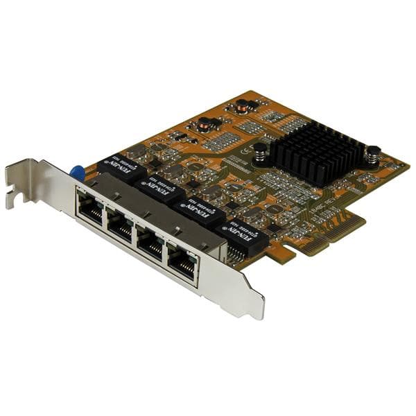 STARTECH STARTECH.COM 4 PORT PCIE NETWORK CARD - STANDARD PROFILE NIC - RJ45 PORT 2 YR ST1000SPEX43