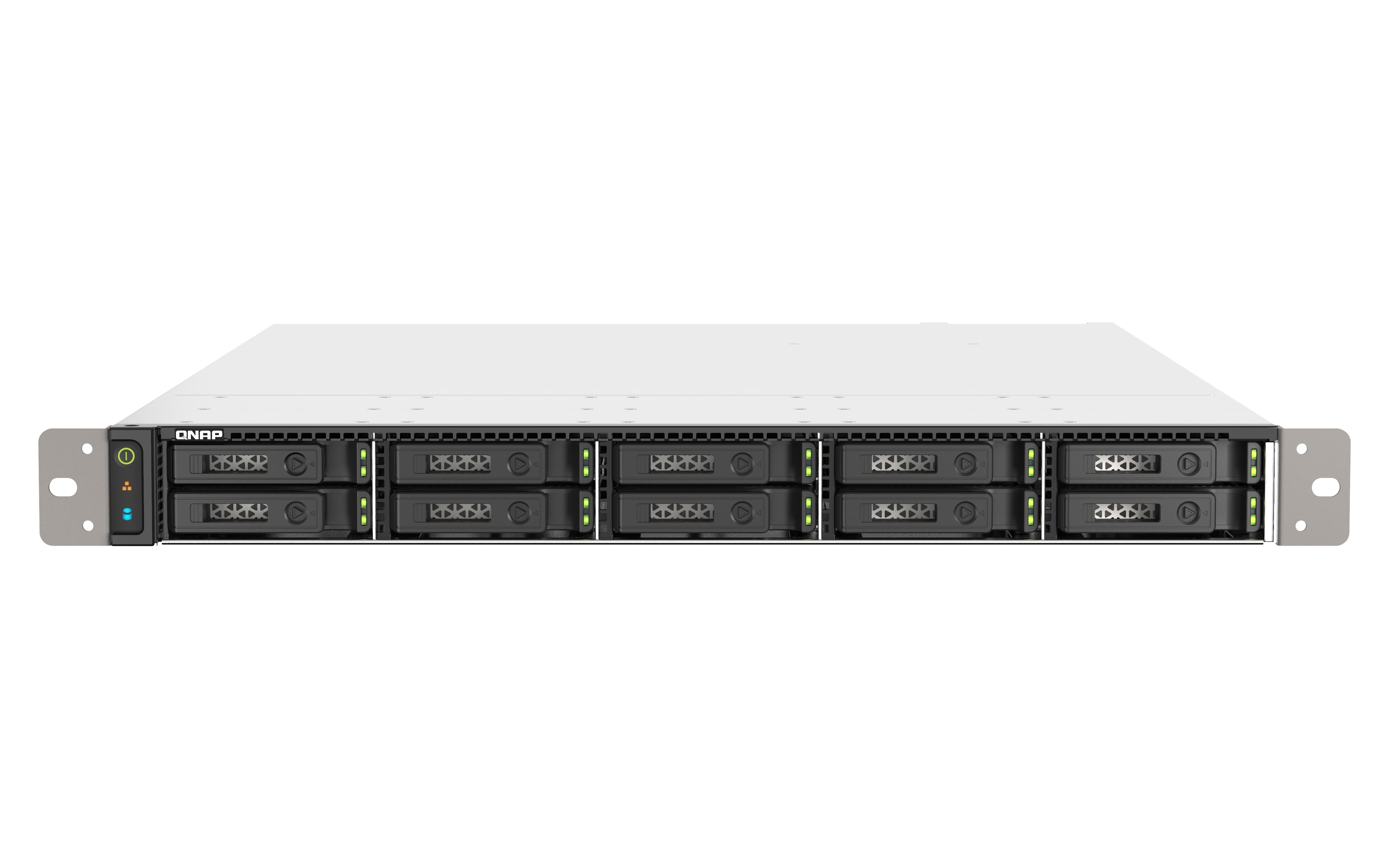 QNAP QNAP 10 BAY 1U RACKMOUNT ALL-FLASH NAS,AMD EPYC,3GHZ 16 CORE,128GB RAM,2.5/25GBE,5YR TS-H1090FU-7302P-128G