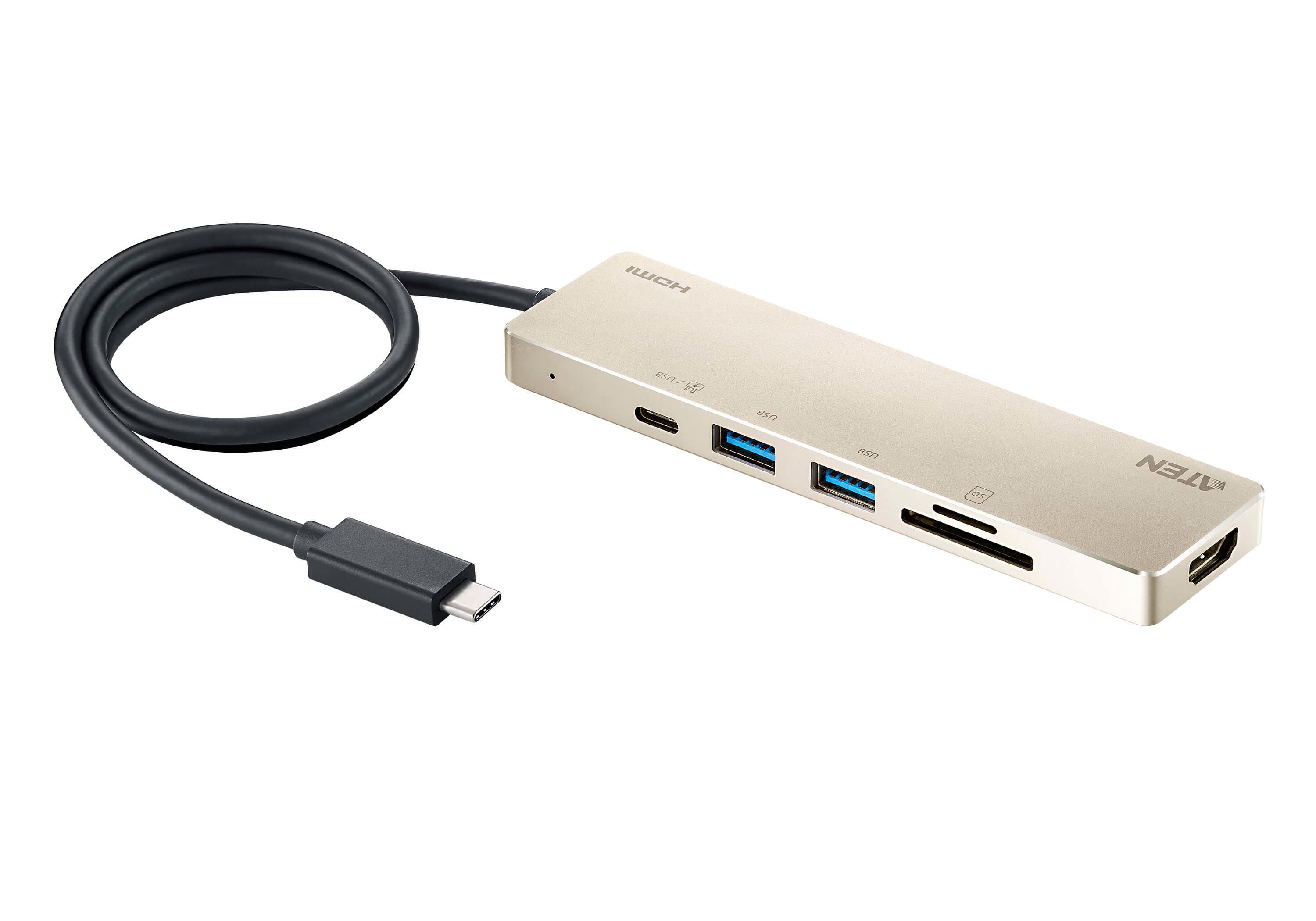 ATEN ATEN UH3239-AT USB-C HDMI MULTIPORT MINI-DOCK WITH POWER PASS-THROUGH UH3239-AT