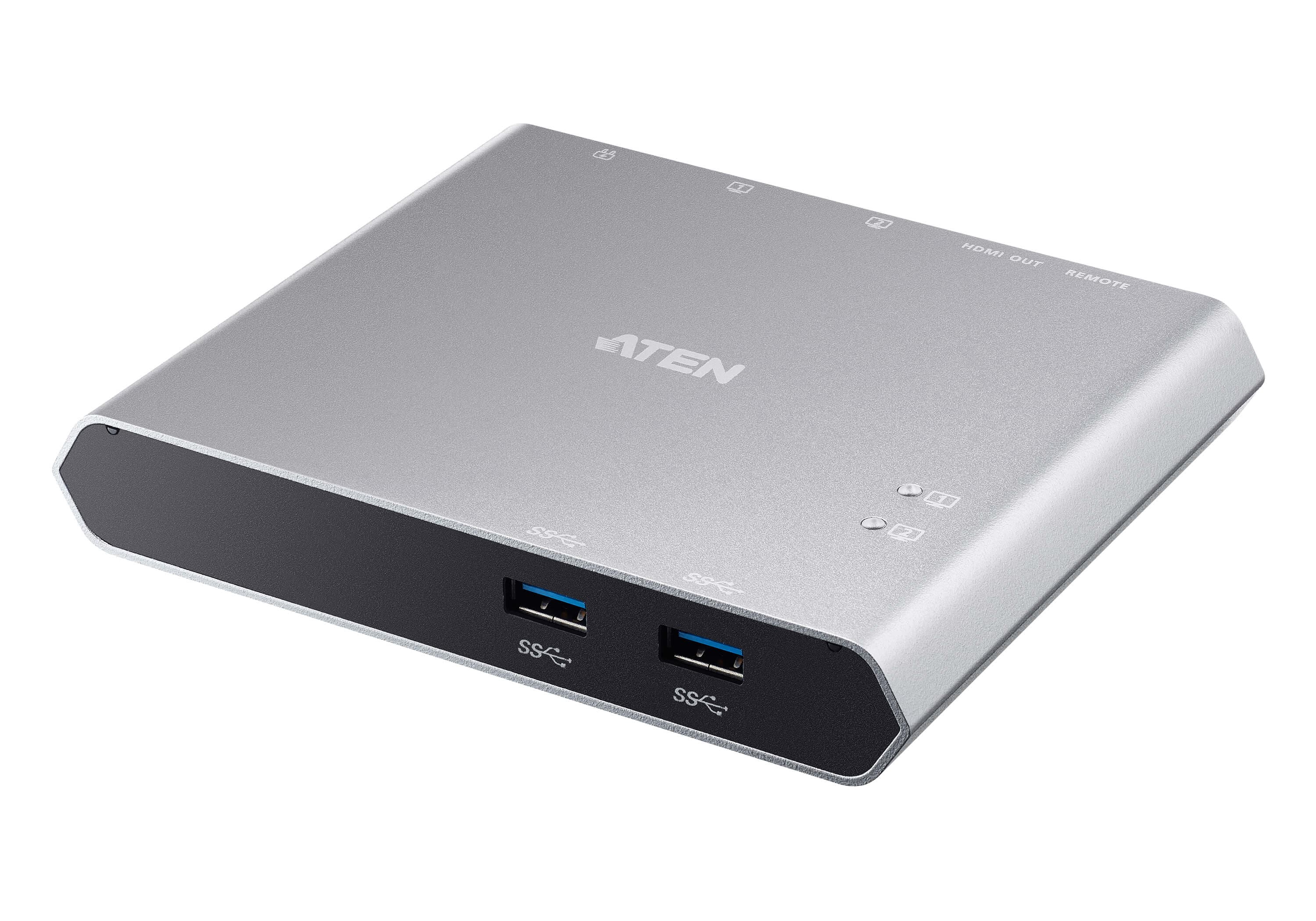 ATEN ATEN 2 PORT USB-C GEN 1 DOCK SWITCH WITH POWER PASS-THROUGH US3310-AT