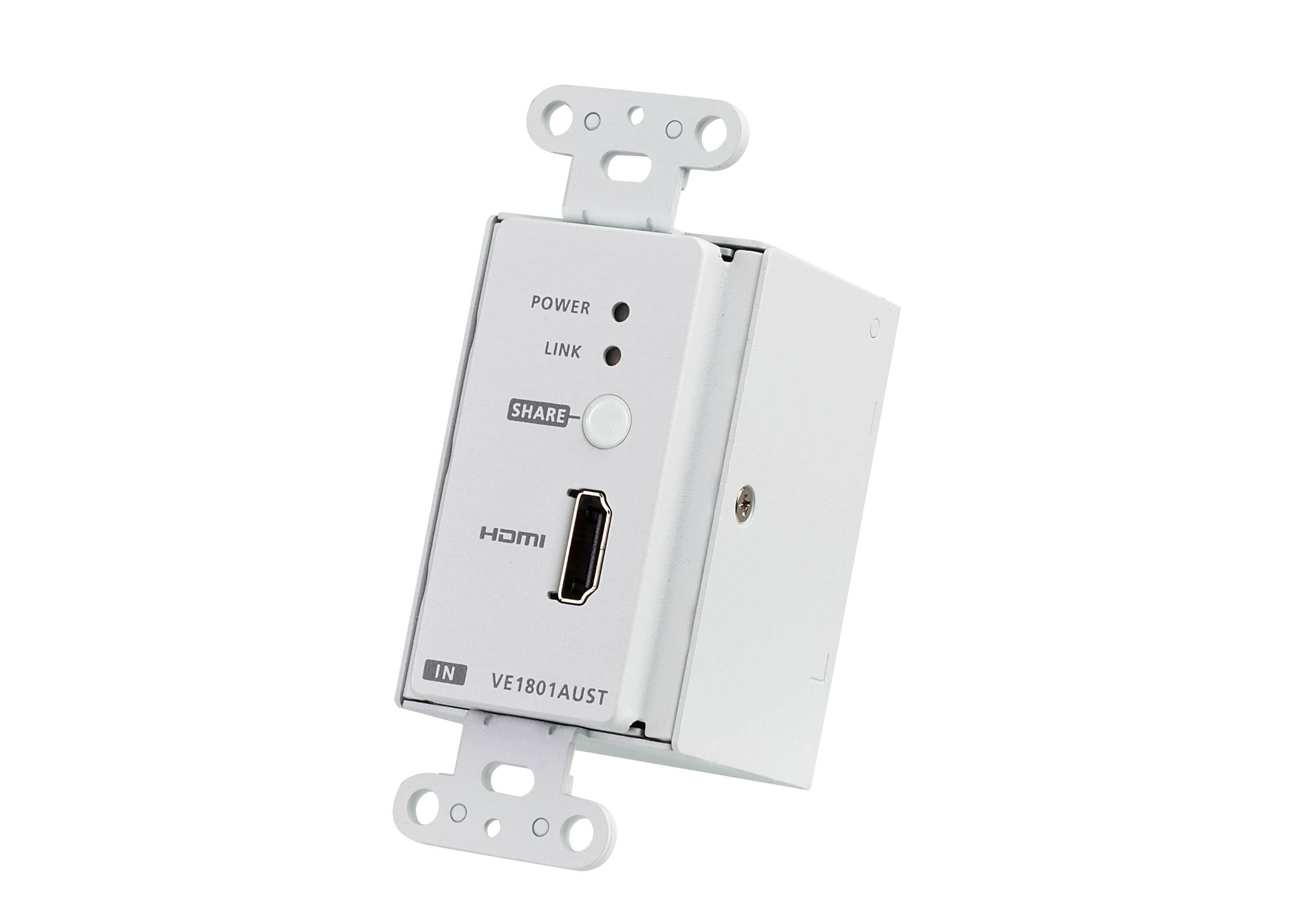 ATEN ATEN HDMI HDBASET-LITE TRANSMITTER WITH US WALL PLATE / POH (POH PD) VE1801AUST-AT-U