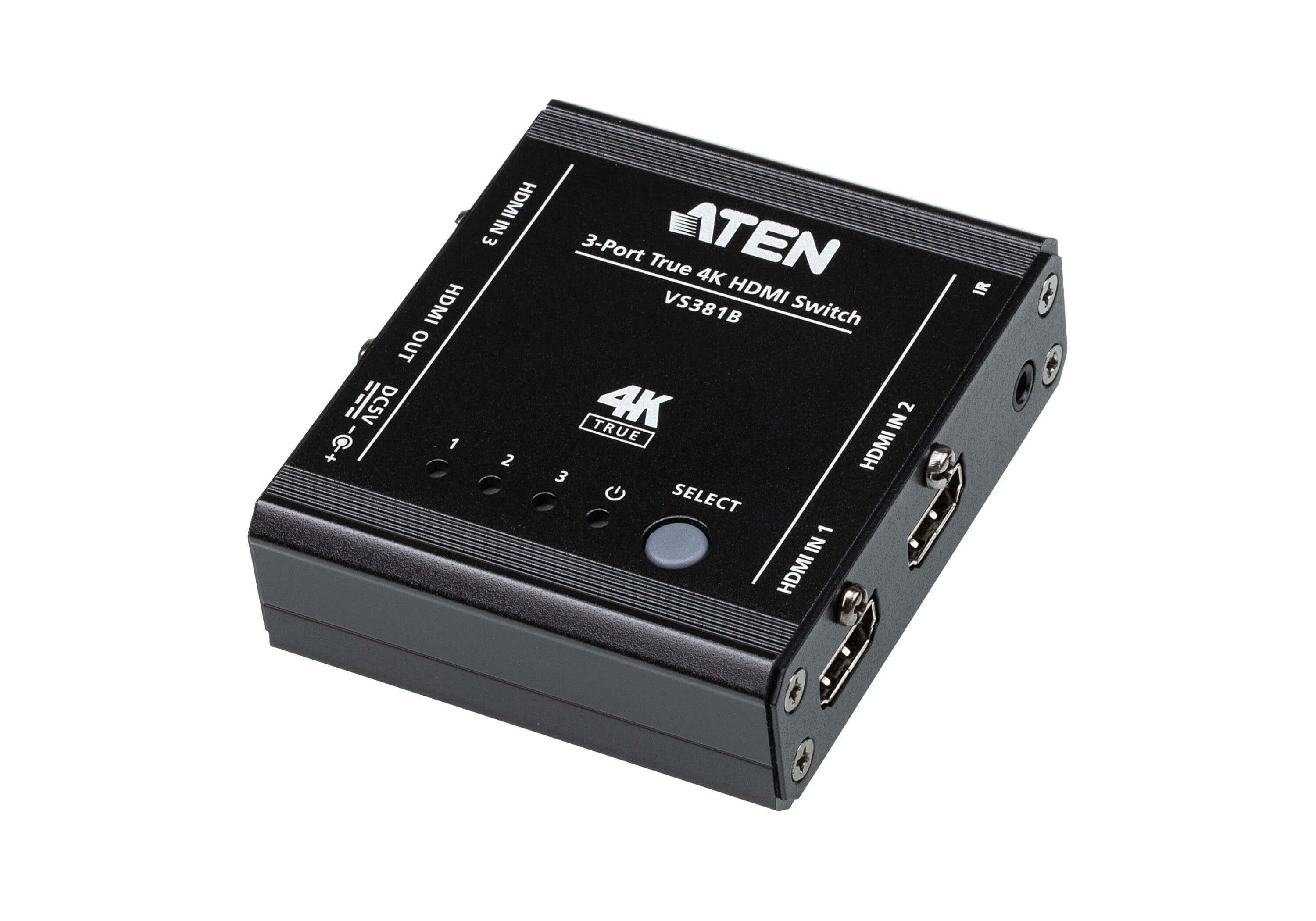ATEN ATEN 3-PORT TRUE 4K HDMI SWITCH VS381B-AT
