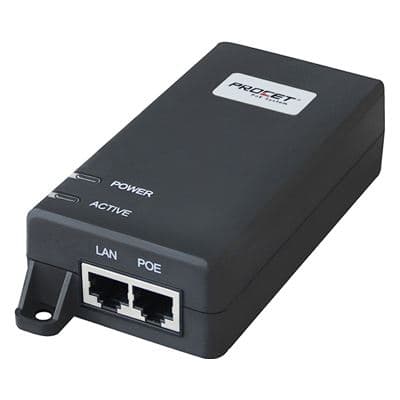 Procet PoE Systems Procet 55V DC 60 Watt 10 Gigabit 802.3bt Power over Ethernet Supply PT-PSE104GB-60-10