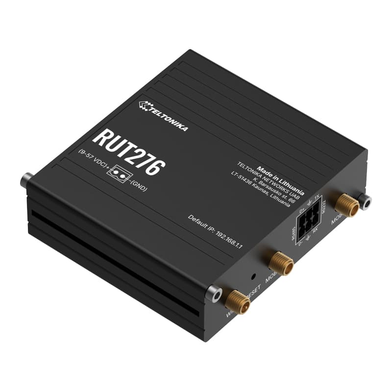 Teltonika Teltonika RUT276 5G RedCap Dual SIM Wi-Fi Router with Serial RS232 and RS485 interfaces RUT276