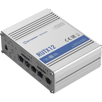 Teltonika Teltonika RUTX12 Dual Concurrent Radio, Dual SIM 4G/LTE Cat 6 802.11ac IoT Cellular Router with Bluetooth RUTX12