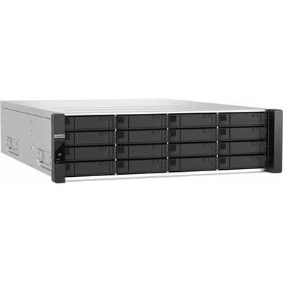QNAP QNAP ES1686dc-R2-2142IT-128G 16-Bay Enterprise ZFS NAS, SAS 12G/6G, Xeon D-2142IT 1.9GHz, 128GB RAM, 14-LAN (4 SFP+ / 3 RJ45 for Each Controller), 10G-ready, iSCSI, Storage pool with RAID 0, 1, 5, 6, 10, 50, 60, RAID TP, triple Mirror, max 512 GB RAM ES1686dc-R2-2142IT-128G