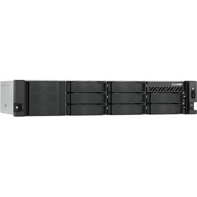 QNAP QNAP TS-855eU-8G 8-bay short depth rackmount NAS, Intel Atom C5125 8C 2.8GHz, 8GB RAM,2 x 2.5GbE, 2 x M.2 2280, 2 x PCIe Gen3 x4, 4 x USB 3.2 Gen1 ports (5Gbps), 1 x 250W PSU TS-855eU-8G