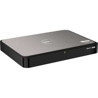 QNAP QNAP HS-264-8G 2-bay fanless desktop NAS, Intel Celeron N5105 quad-core, burst up to 2.9 GHz, 8GB memory, 2 x 2.5"/3.5" SATA HDD bay + 2 x RJ45 2.5GbE, 2 x HDMI 2.0, 2 x USB 3.2 Gen2 (Type-A; 10Gbps), Intel UHD Graphics HS-264-8G