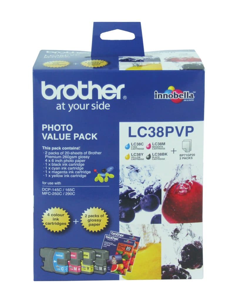 BROTHER BROTHER LC38 Ink pk BLK Cyan Magenta Yellow 1055984