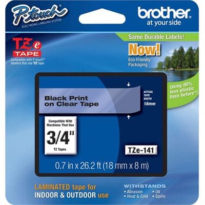 BROTHER BROTHER TZe141 18mm x 8m Standard laminated Blac 1536045