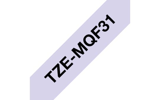 BROTHER BROTHER TZEMQF31 12MM BLACK ON PASTEL PURPLE 3444378