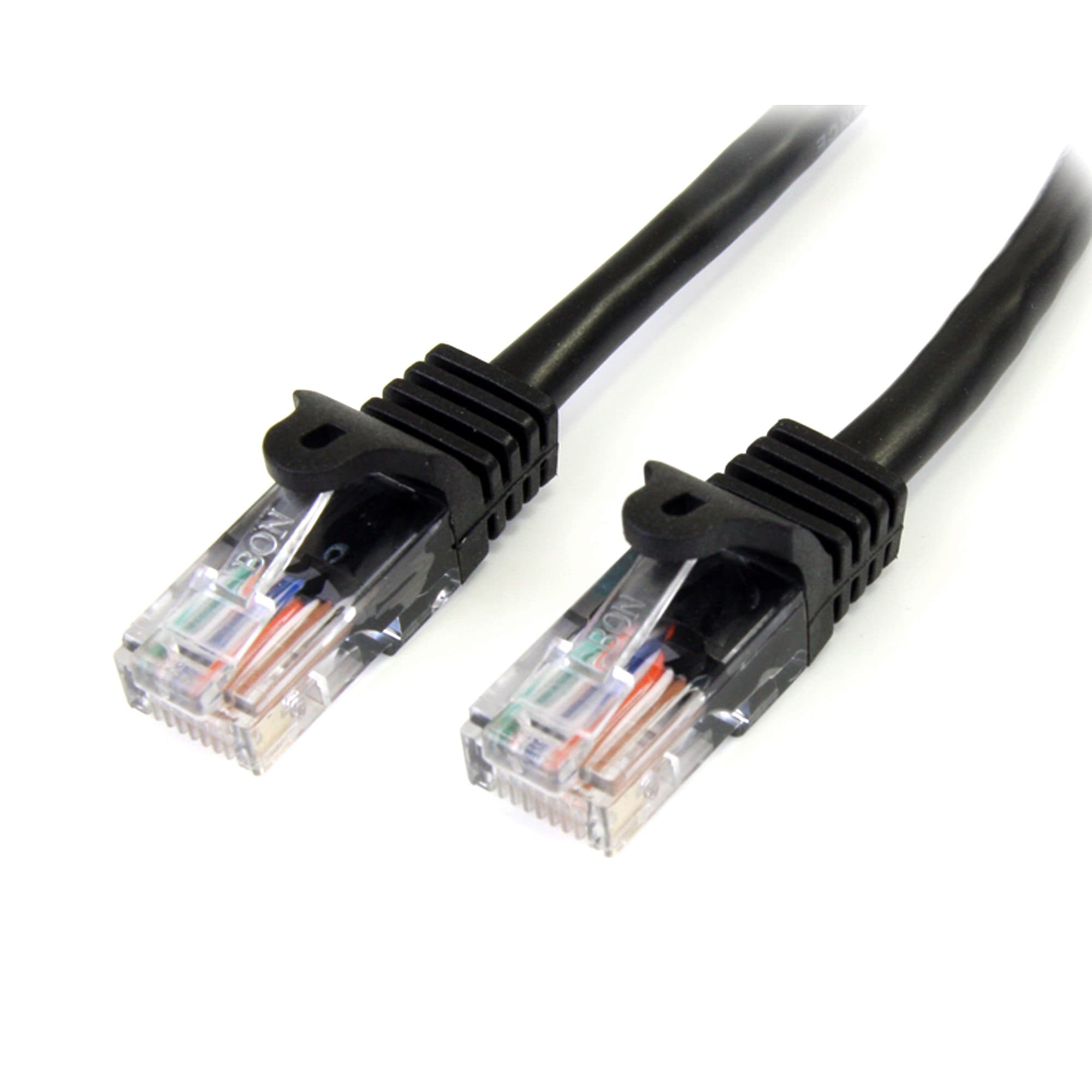 StarTech.com StarTech.com 0.5m Black Snagless Cat5e Patch Cable. 3578215