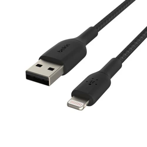 BELKIN BELKIN LIGHTNING TO USB-A BRAIDED CABLE 2M BLK 4835407
