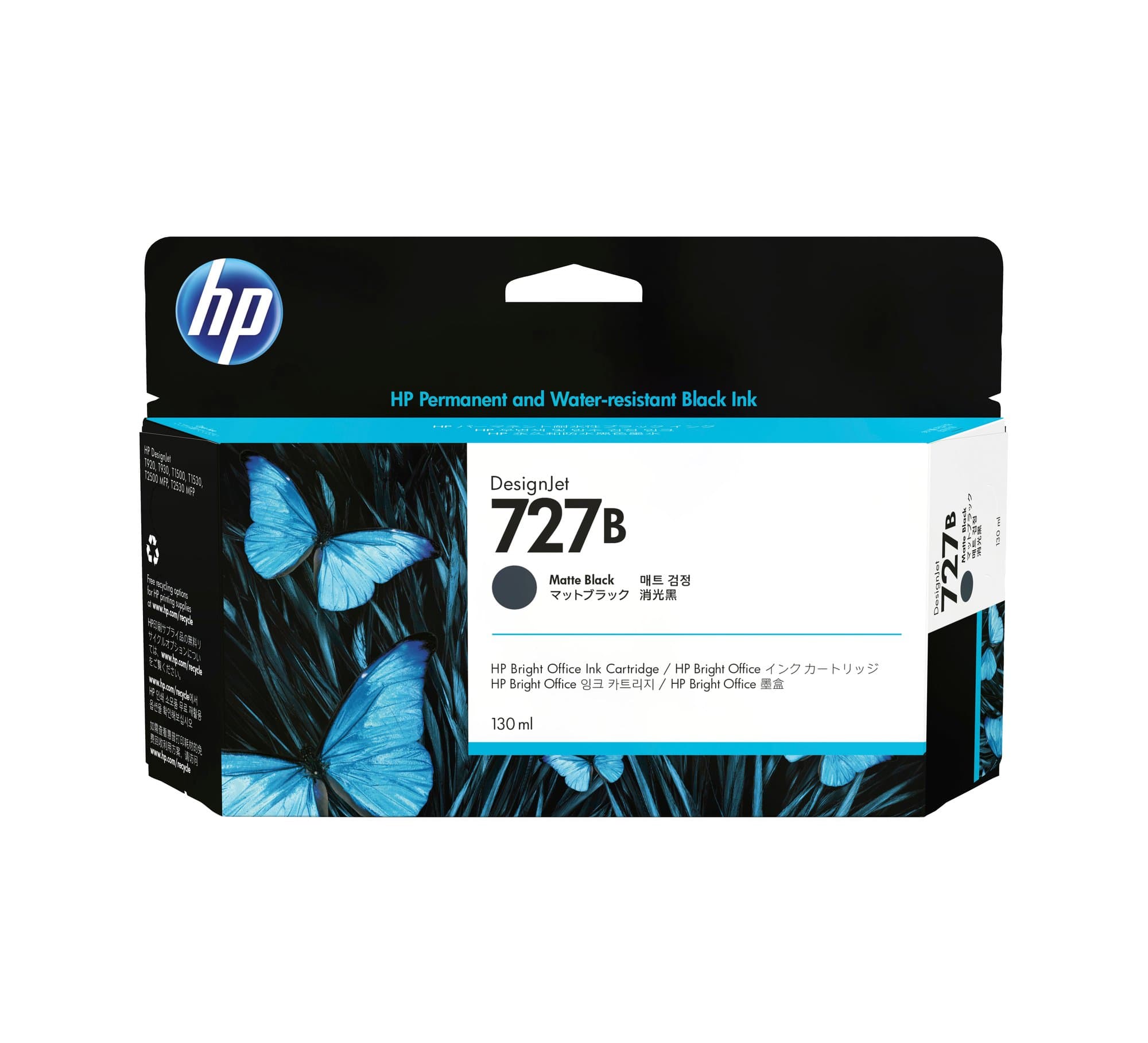 HP HP 727B 130ml Matte Black Ink Cartridge 4913879
