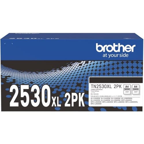 BROTHER BROTHER TN2530XL Black Toner 2 Pack 6096597