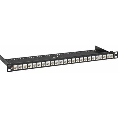 RACKMOUNT.IT RACKMOUNT.IT PATCHPANEL 24 PORT-2/3U-BLACK FRAME-WHIT 6584396