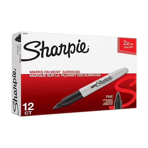 Sharpie Sharpie Super Fine Point Permanent Marker Black 33001 - (MOQ 12) 33001
