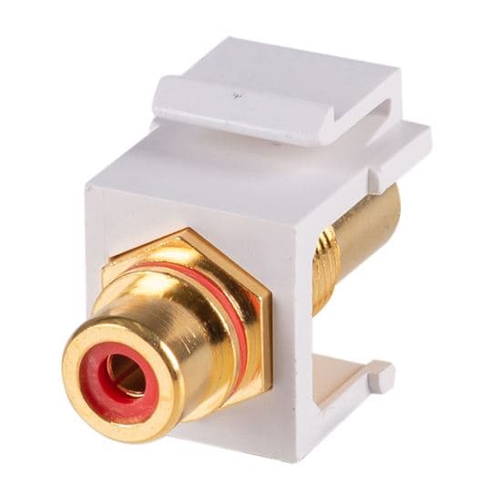 Dynamix DYNAMIX Red RCA to RCA Keystone Adapter. Gold Plated AVP-RCA-RE