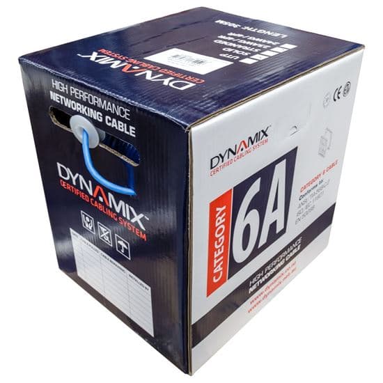 Dynamix DYNAMIX 305m Cat6A Blue S/FTP Cable Roll, 500MHz, 23AWGx4P C-C6A1L-SLDBLUE