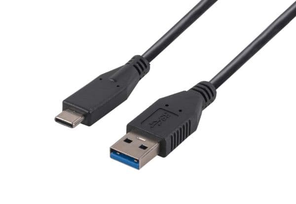 Dynamix 1M USB 3.1 USB-C Male To USB-A Male Cable. Black Colour Up To 10G Data Transfer Speed C-U3-1CA-1