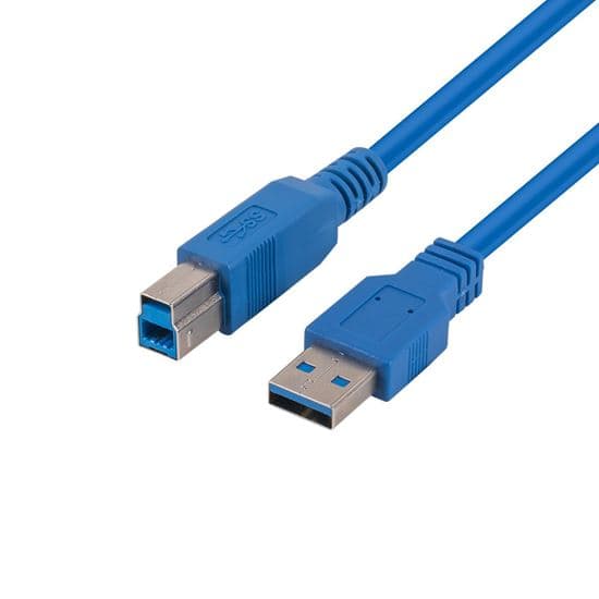 Dynamix DYNAMIX 3m USB 3.0 USB-A Male to USB-B Male Cable. Colour Blue C-U3AB-3