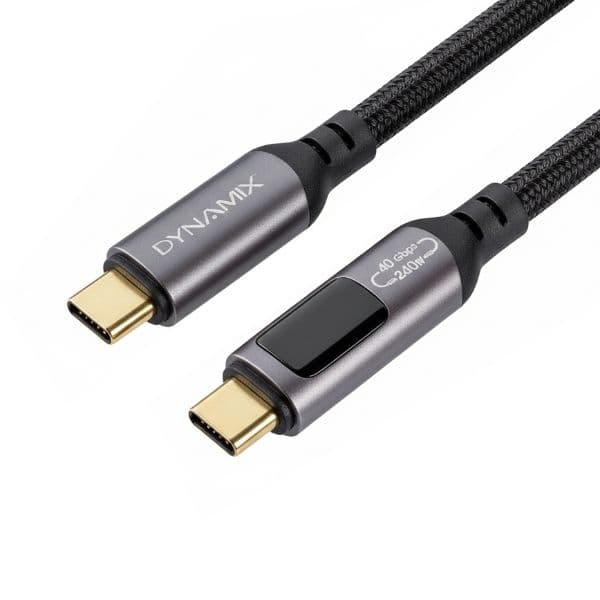 Dynamix 1M 240W (5A/48V) USB4 USB-C 40Gbps, LCD Display, Up To 8K@120Hz C-U4-CCPR-1