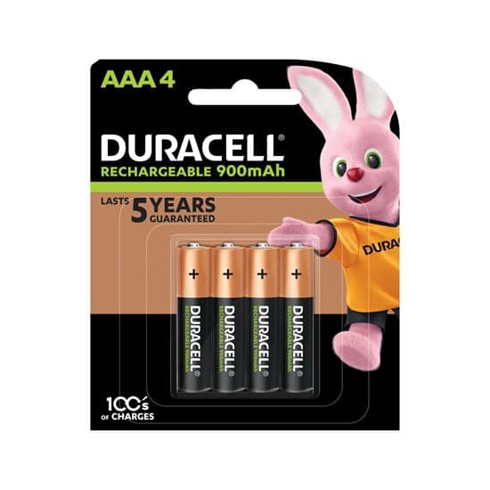 Duracell DURACELL AAA Rechargeable Battery (900 Mah). Pack of 4 DURGT5633