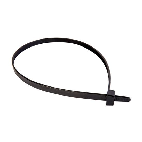 Dynamix 2.5 x 100mm UV Black Cable Ties Pack of 100 80N/8.1kgs DY1002B