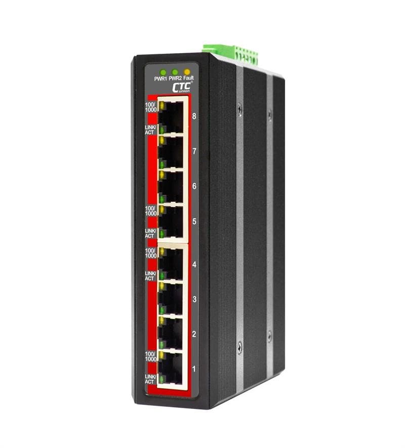 CTCunion CTC UNION 8 Port Gigabit Unmanaged Switch. 8x 10/100/1000Base-T(X). IGS-800