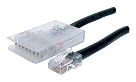 Dynamix DYNAMIX 1.5m 4x Pair 110/RJ45 Cat5e Patch Lead: Default Black, A spec PL-110RJ4P-1H