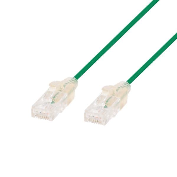 Dynamix 0.5m Cat6A 10G Green UTP LSZH Patch Lead 30AWG 802.3af Unshielded Plug. PLSG-C6-0-5
