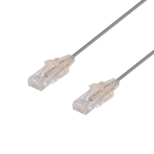 Dynamix 0.75m Cat6A 10G Grey UTP LSZH Patch Lead 30AWG 802.3af Unshielded Plug. PLSGY-C6-0-75
