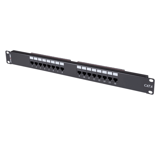Dynamix DYNAMIX 16 Port 19' Cat6 UTP Patch Panel, T568A & T568B PP-C6-16